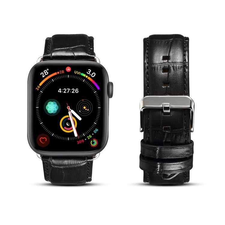 Denior hot-selling Apple 6th generation iwatch1234567 cowhide alligator pattern first layer cowhide genuine leather strap