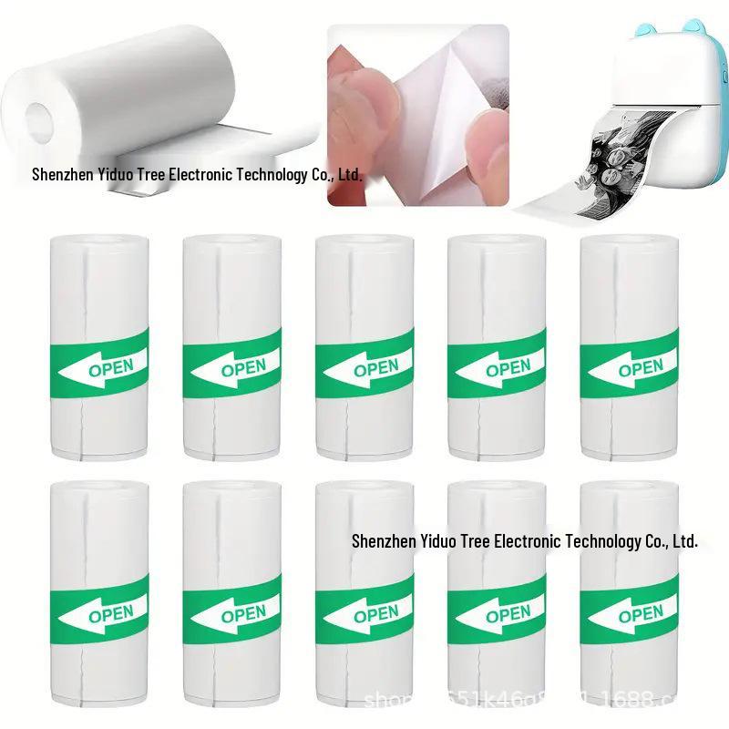 Mini-Selbstklebendes Thermodruckerpapier ohne Kern für Kasse und Fotolabel