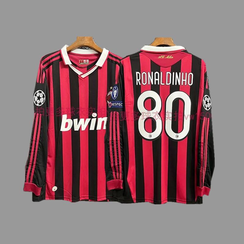 Vintage Futbol Forması Uzun Kollu Klasik Milli Takım Gömleği Beckham Zidane C Ronaldo Retro Futbol Üstü