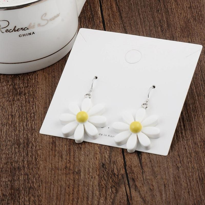Resin Daisy Flower Earrings for Daily Wearing Party Dinner Travel Wedding Drop Dangle Earrings for Creative Charming