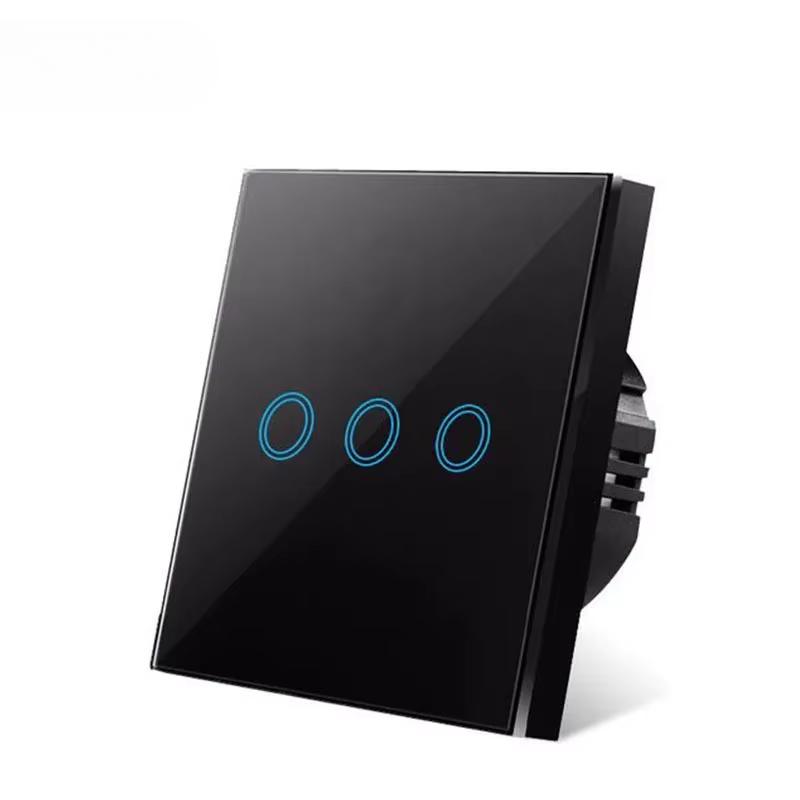 Panel podświetlany Włącznik dotykowy AC100-240V LED Hartowane Szkło Kryształowe Oświetlenie ścienne Przełączniki sensoryczne 1/2/3-krotny Interruttore