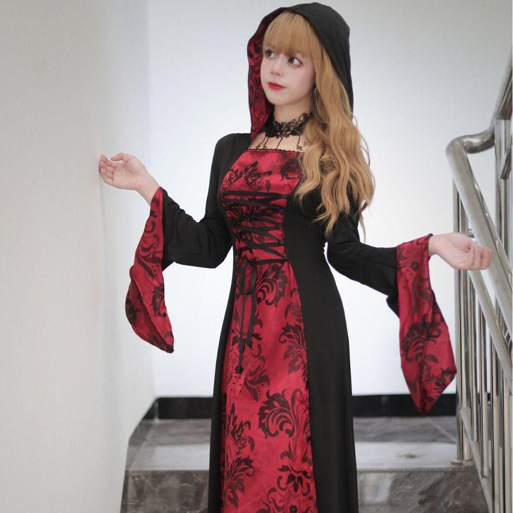 Halloween Vampir Umhang Cosplay Kostüm Zauberer Robe