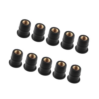 ACROPIX M5 Wellnut Fairing Fasteners Motorcycle Windshield Screws Windscreen Nuts - 10 Pack