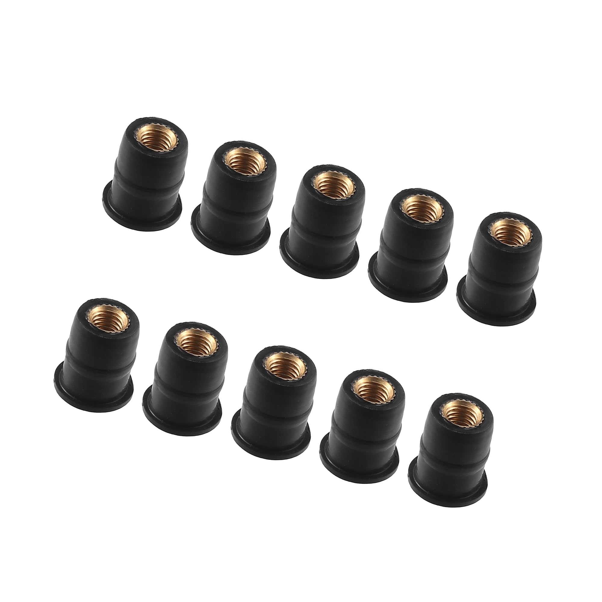 

ACROPIX M5 Wellnut Fairing Fasteners Motorcycle Windshield Screws Windscreen Nuts - 10 Pack 5mm x 12x13mm чёрный