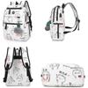 Asge Women's Fashion School Bag Kawaii Printing Backpack Girls Casual Waterproof Backpack School Teenager Daypack