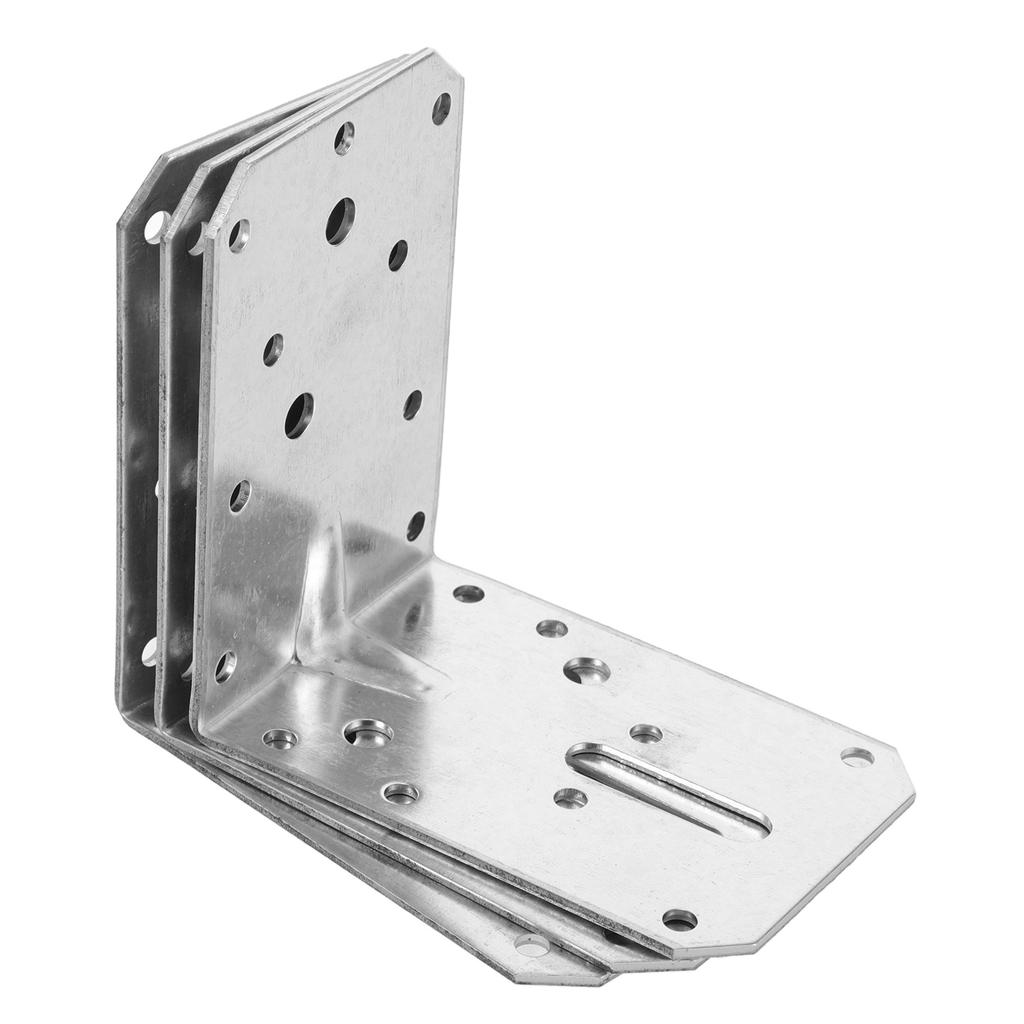 3 Pcs Furniture Iron Angle Code Braces Brackets Galvanized Corner Fixings Silver Angel for Wood Corner Braces Wooden New