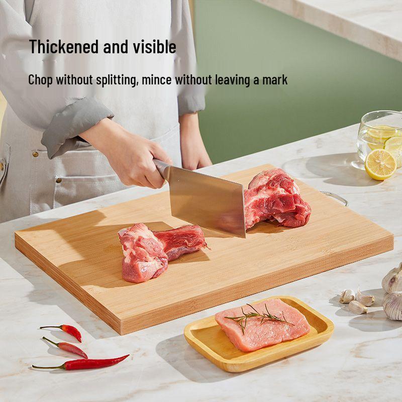 Thickened Bamboo Cutting Board - Anti-mildew, Antibacterial, Durable Kitchen & Fruit Chopping Board