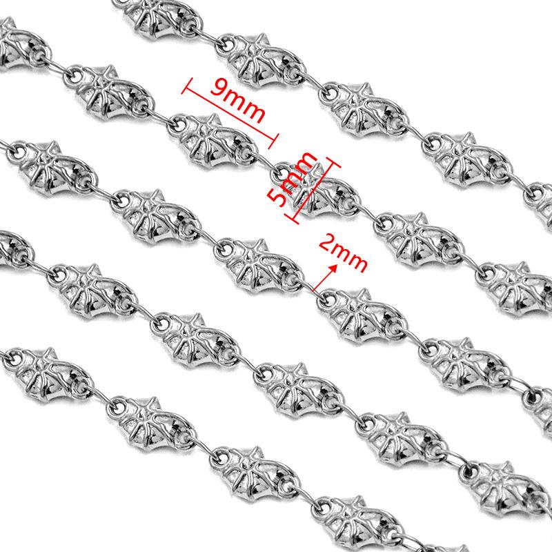 18K Gold Plated Stainless Steel Heart, Butterfly, Four-Leaf Clover, Shell Chain Bracelet/Necklace, 50cm.