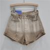 European Station Summer New Versatile Design Niche Gradual Change Chain Decoration Sweet Cool Thin Denim Shorts Women