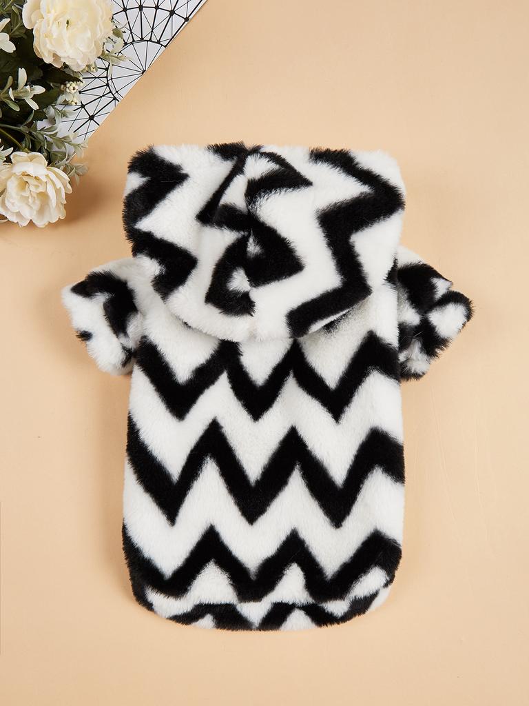 Dog Hoodies Puppy with Wavy Line Printed Sweatshirts for Small Medium Dog Cat Soft and Warm Shirts Dog Pajamas Outfit Pet