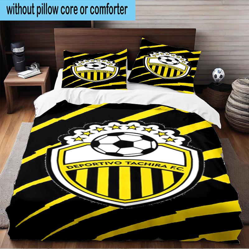 Deportivo Tachira Fc Crest 3PCS Bedding Set 2D Printing (Includes 1 Duvet Cover + 2 Pillowcases Coreless), Bedroom decor,Fan gift