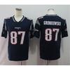 American Football Jersey Patriots Team Uniform Brady 12 87 11 Retro Style Cotton Blend Men Women