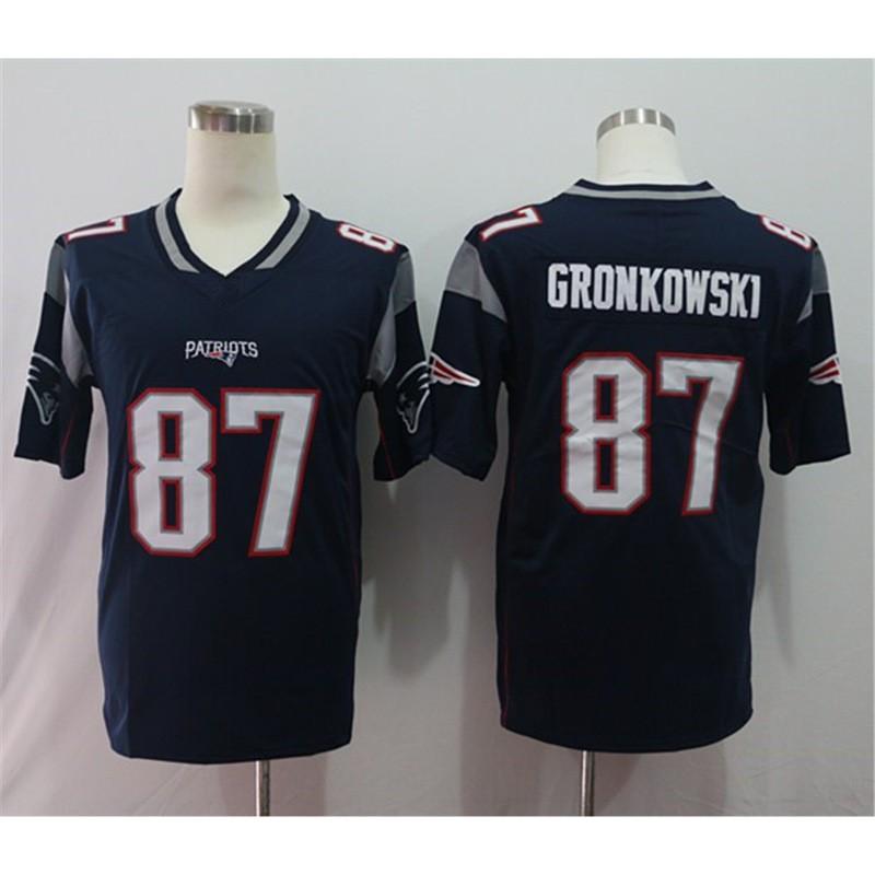 American Football Jersey Patriots Team Uniform Brady 12 87 11 Retro Style Cotton Blend Men Women