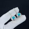 Natural Satnt Rosa Turquoise Gemstone Earrings, 925 Sterling Silver Earring, Handmade Boho Silver Jewelry Dangle Earrings, Women Day  Gift