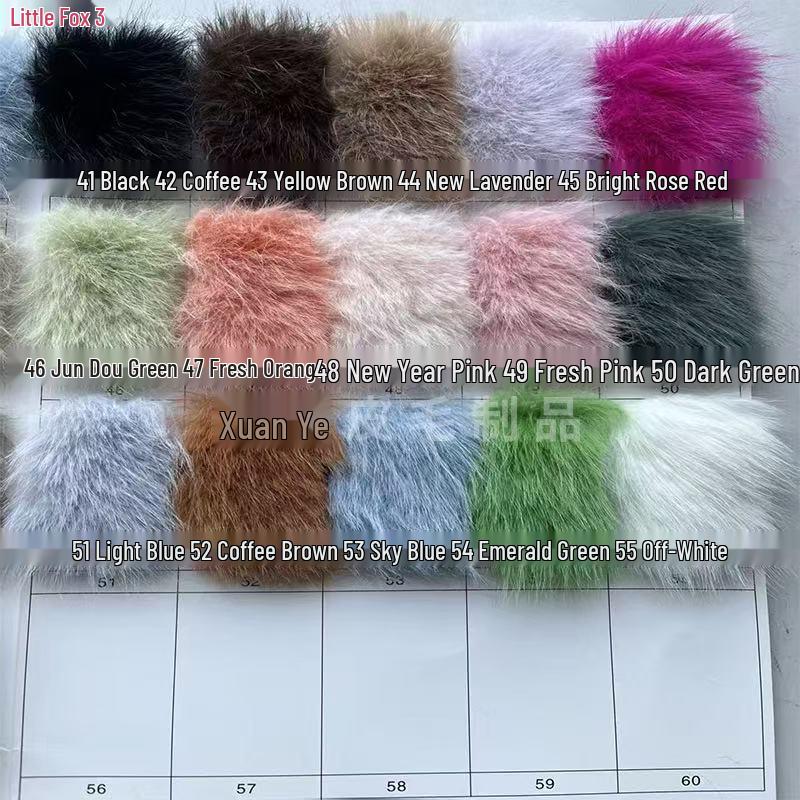 25cm Faux Fox Fur Tail Pendant Keychain for Bags & Accessories