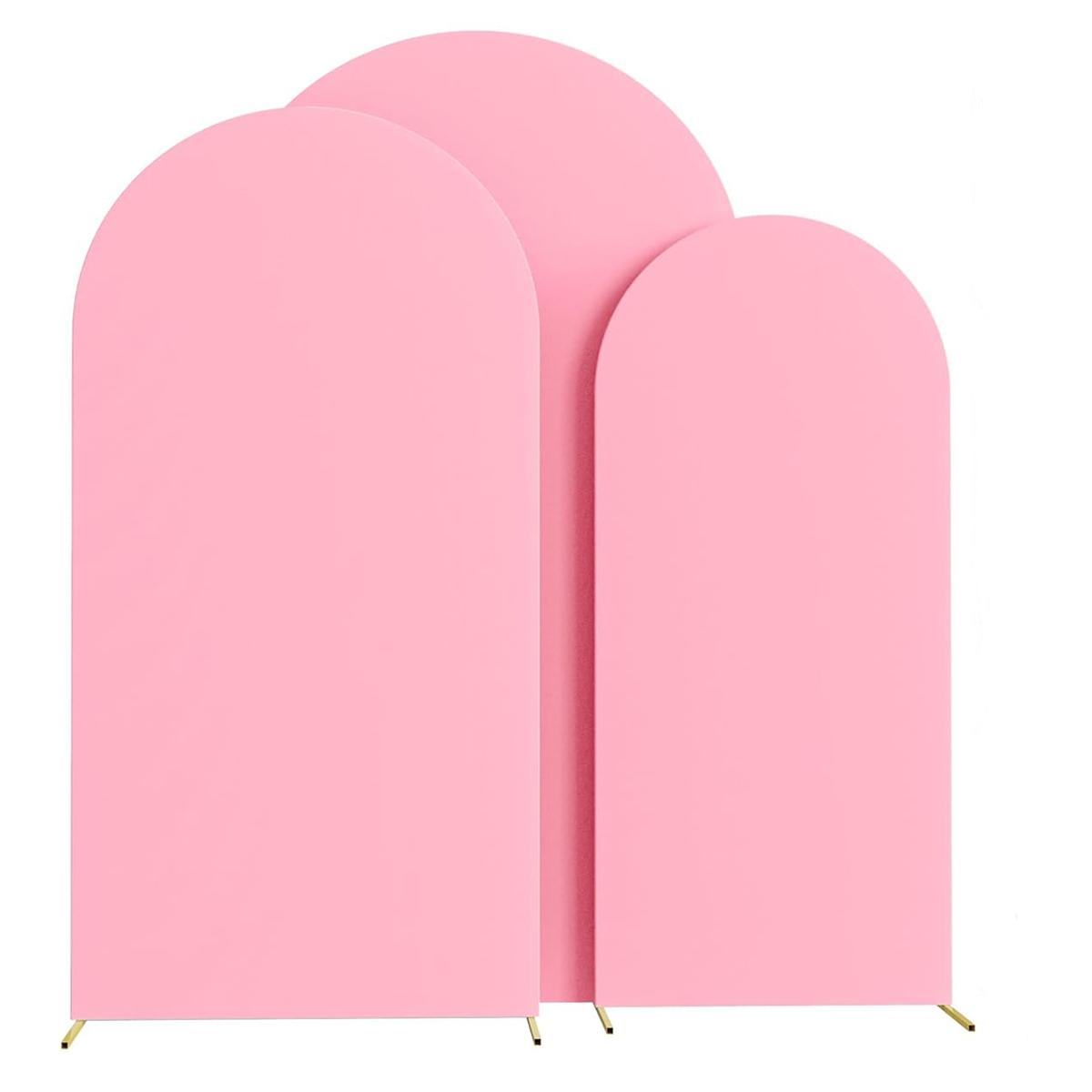 

1 шт. Чехол для арки, Свадебное цветочное украшение двери, Эластичный полиэстер, Чехол для фона, Реквизит, Используется для банкета (Без полки) 50X120cm(4Ft) светло-розовый