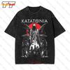Nuova T-shirt Oversize Vintage DTG Katatonia Night Is The Day MUA