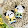 Plush Panda Sunflower Toys Bag Hanging Accessories Keychain Pendant Souvenir