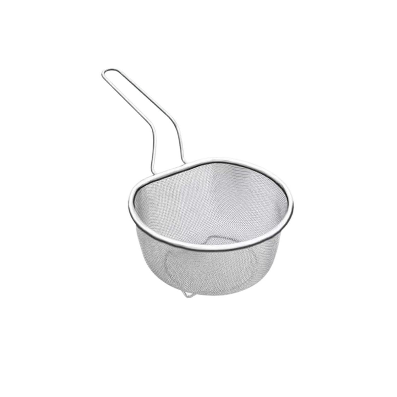 Fine Mesh Strainer Basket - Deep Fryer Filter, Noodle Scooping Spoon, Kitchen Oil Draining Spoon & Water Draining Sieve for Home Cookin One Size