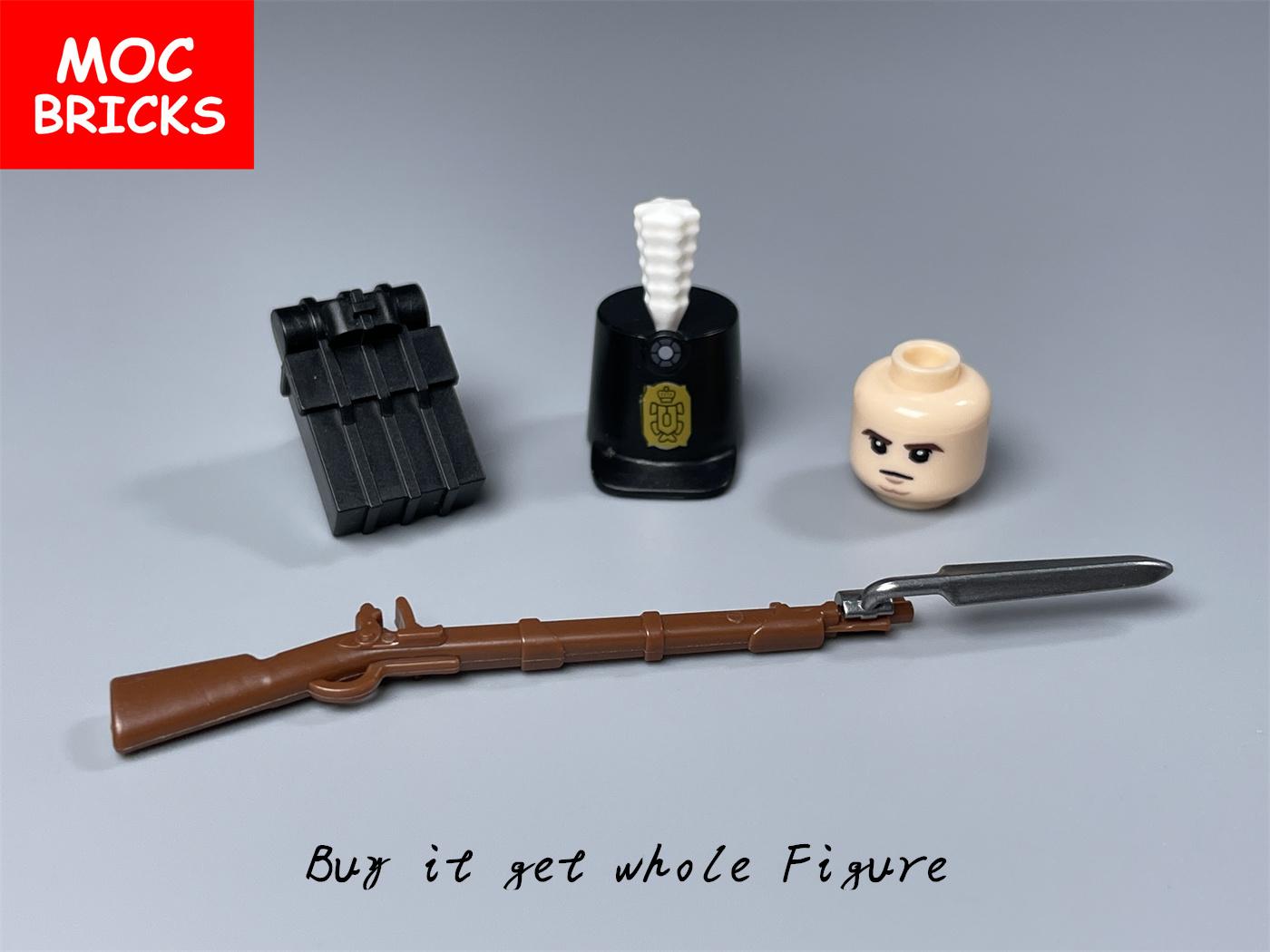 Нетоксичные Moc Кирпичи Фигурка Британской Армии Наполеоновских Войн Строительные Блоки Меч Пистолет Военное Оружие Аксессуары Детская Игрушка