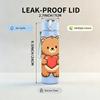 1PC Hugging Heart Teddy Bear 750ml Color Plastic Sports Water Bottle Leakproof Flip Straw Lid Suitable for Sports Office Home Use