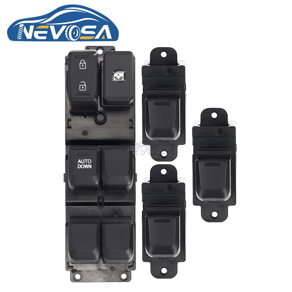 NEVOSA 93570-4X000 93580-4X000 Car Left Passenger Driver Power Window Switch Button For Kia K2 (4 Door) Rio 3 (2 Door) 2011-2017