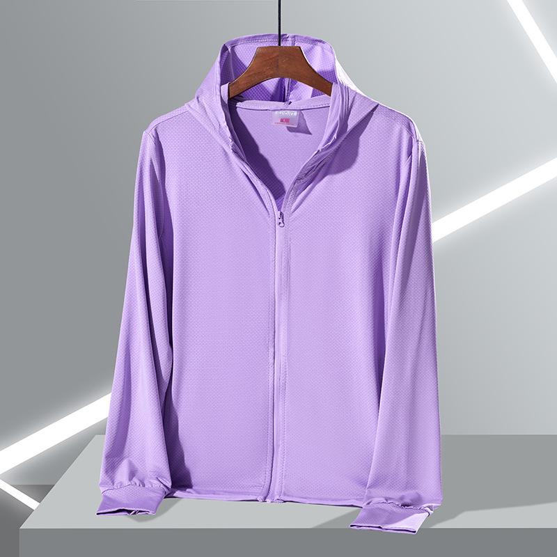 UPF50+ UV Protection Hooded Ice Silk Jacket for Men & Women - Long Sleeve Summer Sun Shirt