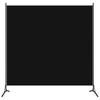 Schwarzer Raumteiler 175 x 180 cm Stoff