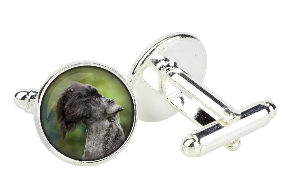 Kerry Blue Terrier, Irish Blue Terrier - cufflinks in a box, handmade jewelry, product of the Art-Dog brand