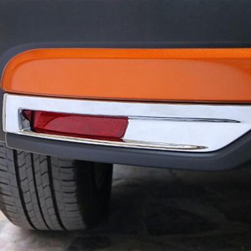 For Nissan Kicks 2017 2018      Detector ABS Chrome Cover Trim Back Tail Rear Fog Light Lamp Frame Eyebrow