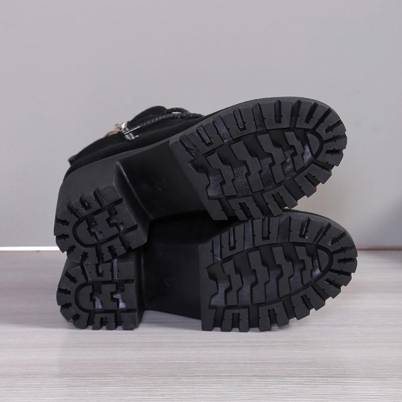 Fashion Ladies Shoes 2024 High Quality Side Zipper Women's Boots Fashion Front Lace-up Modern Boots Women Hot Sale Plus Size Ankle Boots