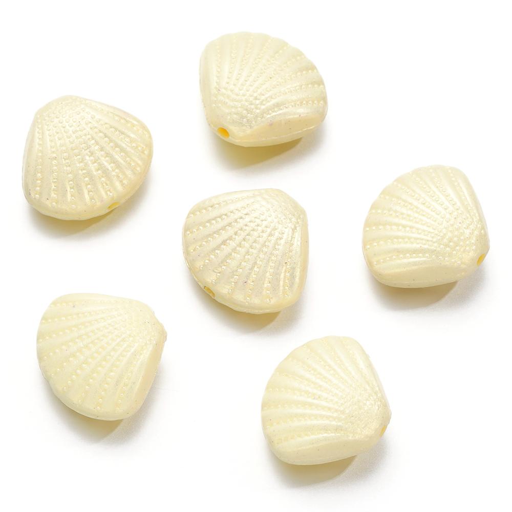 10-20pcs/lot Acrylic Pearl Colored Shell Shape Beads Bracelet Necklace Loose Spacer Beads For DIY Jewellry Handmade Findings