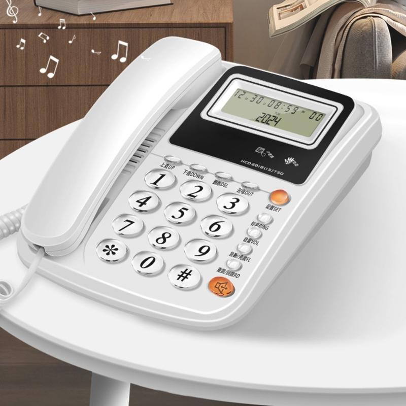 Desk Telephone Fix Landline Phone Noise Reduction For Home And Hotel Use With Clear Sound And Quick Dials