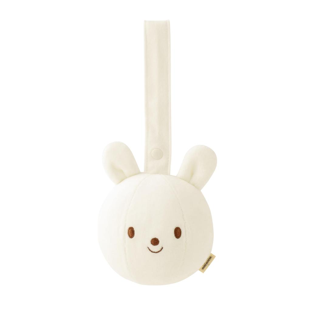Ball Rattle Rattle Made In Japan Bear Rabbit Nigi Nigi Baby Toy Baby Toy Boys Girls Baby Kids Baby Baby Gift White [MIKI HOUSE] 46-1291-579