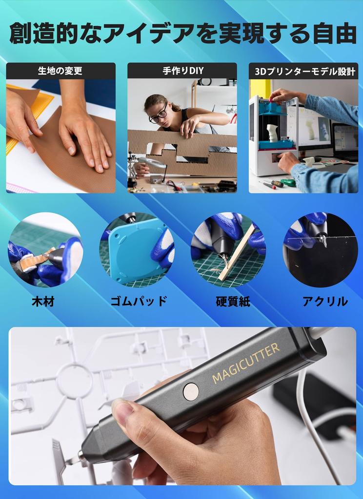 Handheld Ultrasonic Cutter Cutting 3D Printed and 30 40 kHz (for Models, Acrylic, Paper, Cardboard, Wood, Plastic, Fabric), Watts,