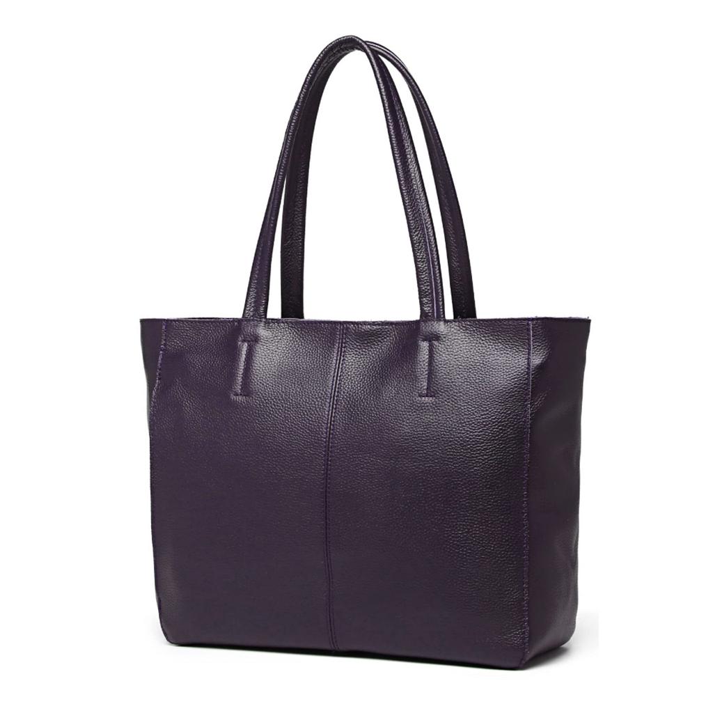 Guccio Leather Women's A4 Size Genuine Leather Bag, High-Quality 100% Cowhide Leather, Zippered Tote Bag, Unisex, Shoulder Bag, Simple Design,