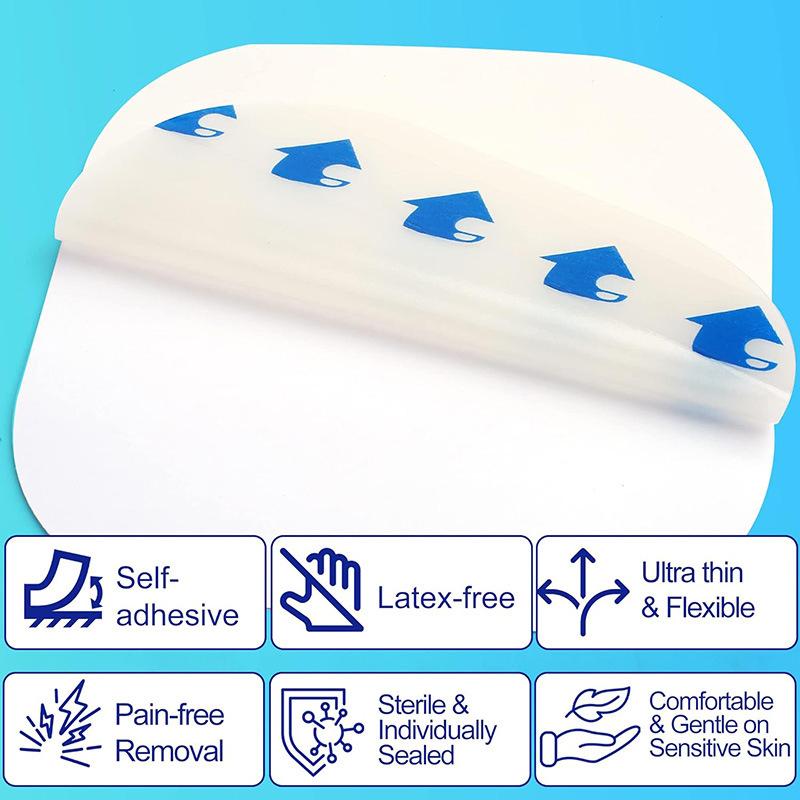 1Pcs Ultra Thin Hydrocolloid Dressing Patches Wound Dressing Adhesive Breathable Waterproof Transparent Pad Help Wound Healing