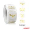 100-500Pcs 1Inch/2.5CM Golden Thank You Stickers For Gift Card Box Package Party Wrapping Decorate Baking Food Small Business