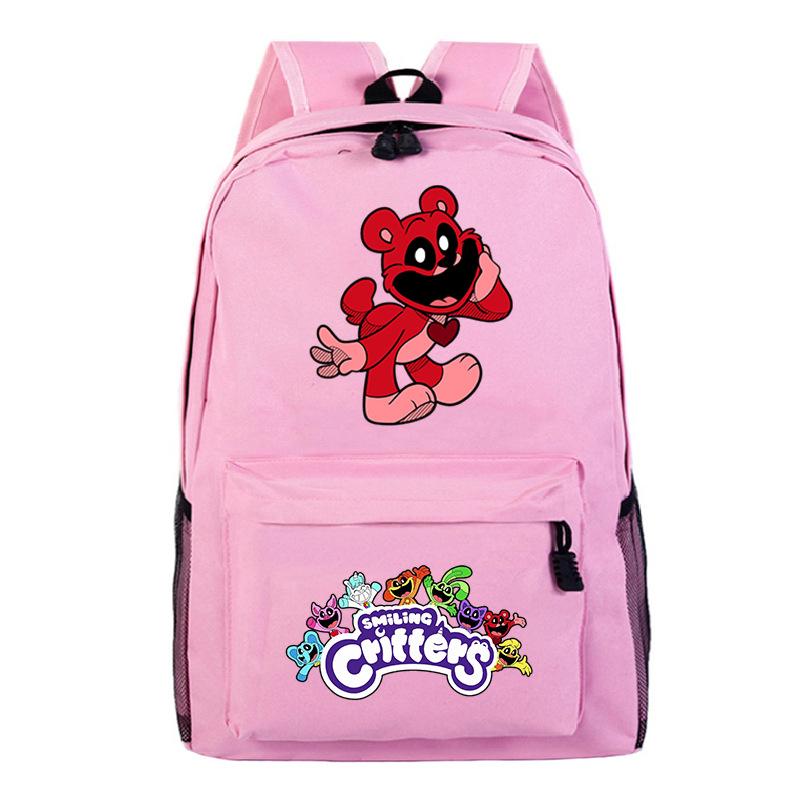 Cartoon Printed Children'S Backpack, Animation Schoolbag, Male And Female Primary And Secondary School Students Outdoor Travel Backpack