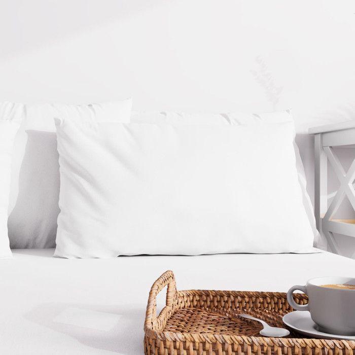 Taie d'oreiller unie 50x70 cm ZZZ blanc