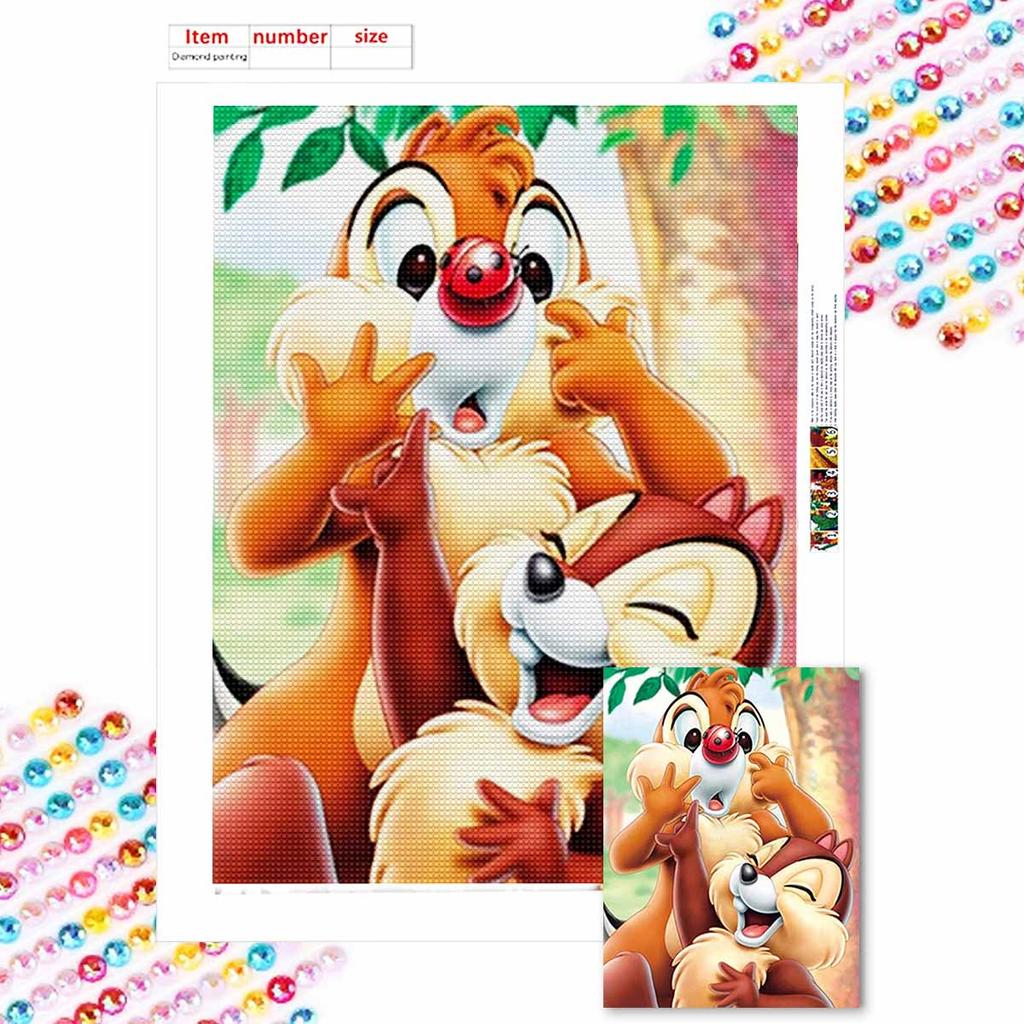 DIY Diamond Painting Cute Baby Squirrel Cross Stitch Kit Mosaic Art Diamond Painting Full Circle Diamond Home Decoration