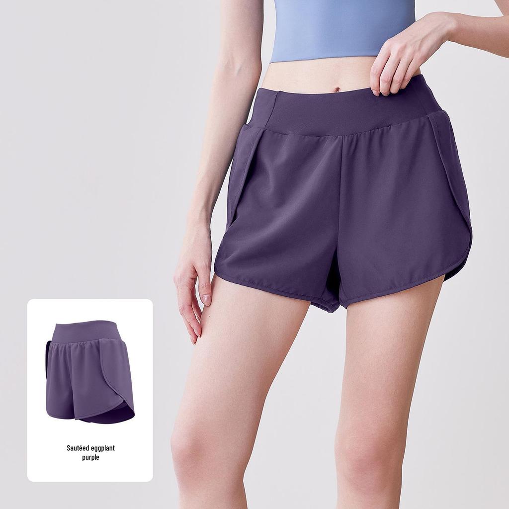 Summer Quick-Dry Two-Piece Running Shorts with Side Pockets