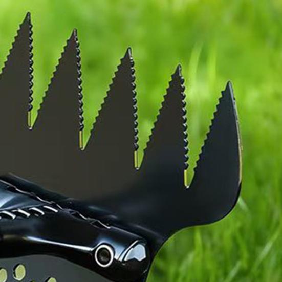 Long Handle Weeding Rake Manual Weed Puller 2-in-1 Garden Tool Heavy Duty Hoe 6-Tine Hand Rake for Lawn Patio Yard Weed Removal