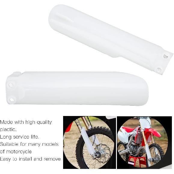Acouto Motocross Front Fork Guard Covers for CR125 CR250 CE500 CRF450 CRF 250 Motocycle Fork Guard Protector White Front Shock Guard Cover
