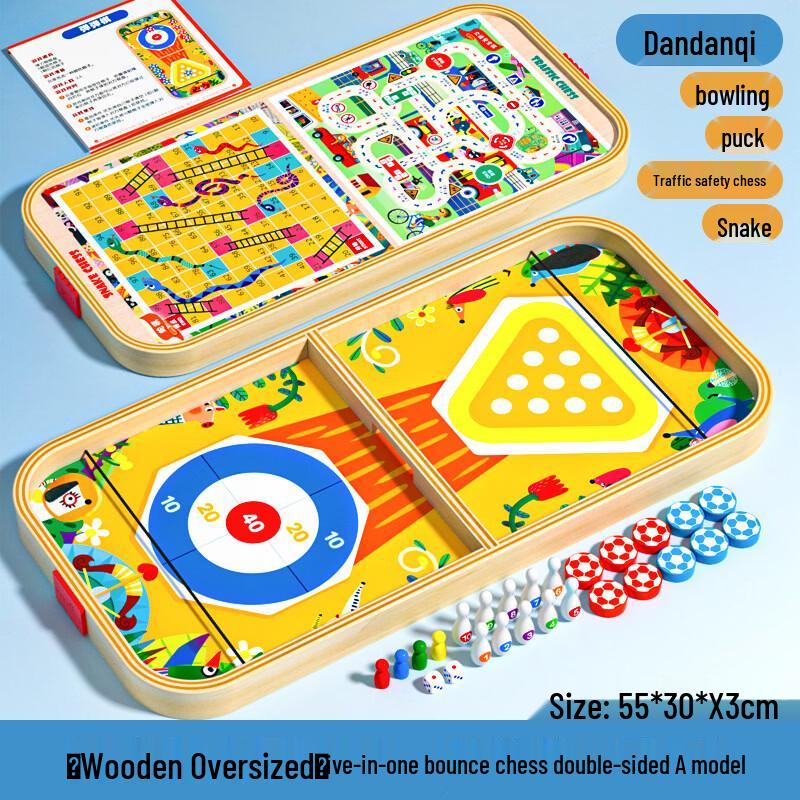 Mussels 5-in-1 Wooden Board Game Set