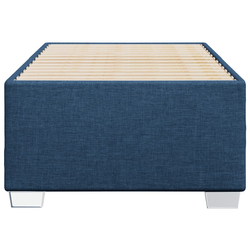 Bed Frame without Mattress Blue 90 x 190 cm Fabric