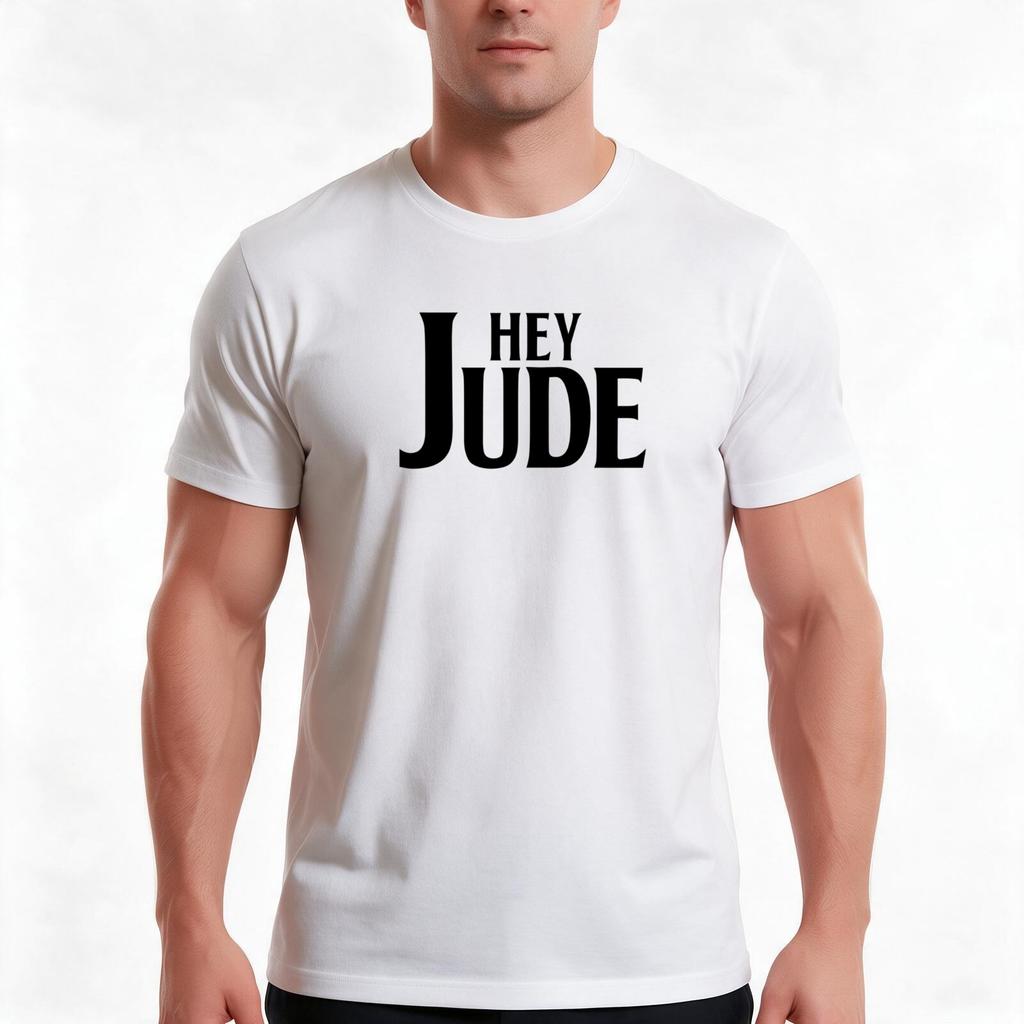 Hey Jude Tshirt Summer Casual Cotton Tee Oversized Streetwear Tops Vintage Graphic Print Loose Fit Short Sleeve