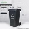120L utomhus kommersiell plastavfallskärl