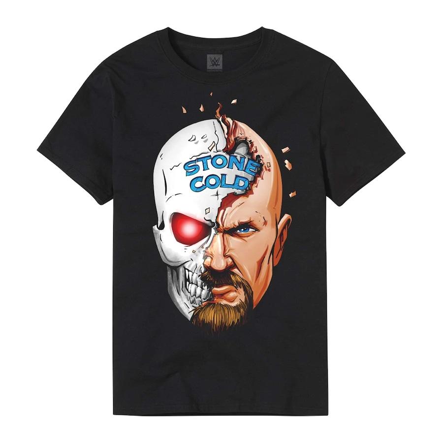 

Літні Нові Футболки Новинки Чоловічі Чорні Stone Cold Steve Austin Slam 100% Бавовна Топи Оверсайз Футболка S