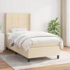 3131414 vidaXL Divan Bed with Mattress Cream 100x200 Cm Fabric
